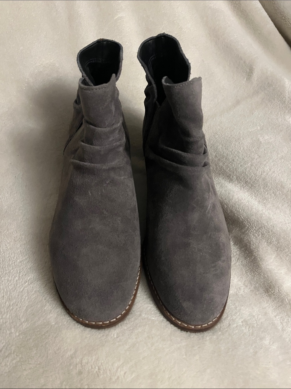 Cole Haan Women's Suede Ankle Boots in Charcoal Gray